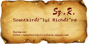 Szentkirályi Richárd névjegykártya
