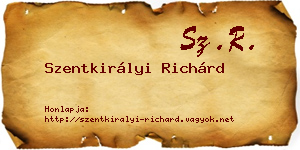 Szentkirályi Richárd névjegykártya